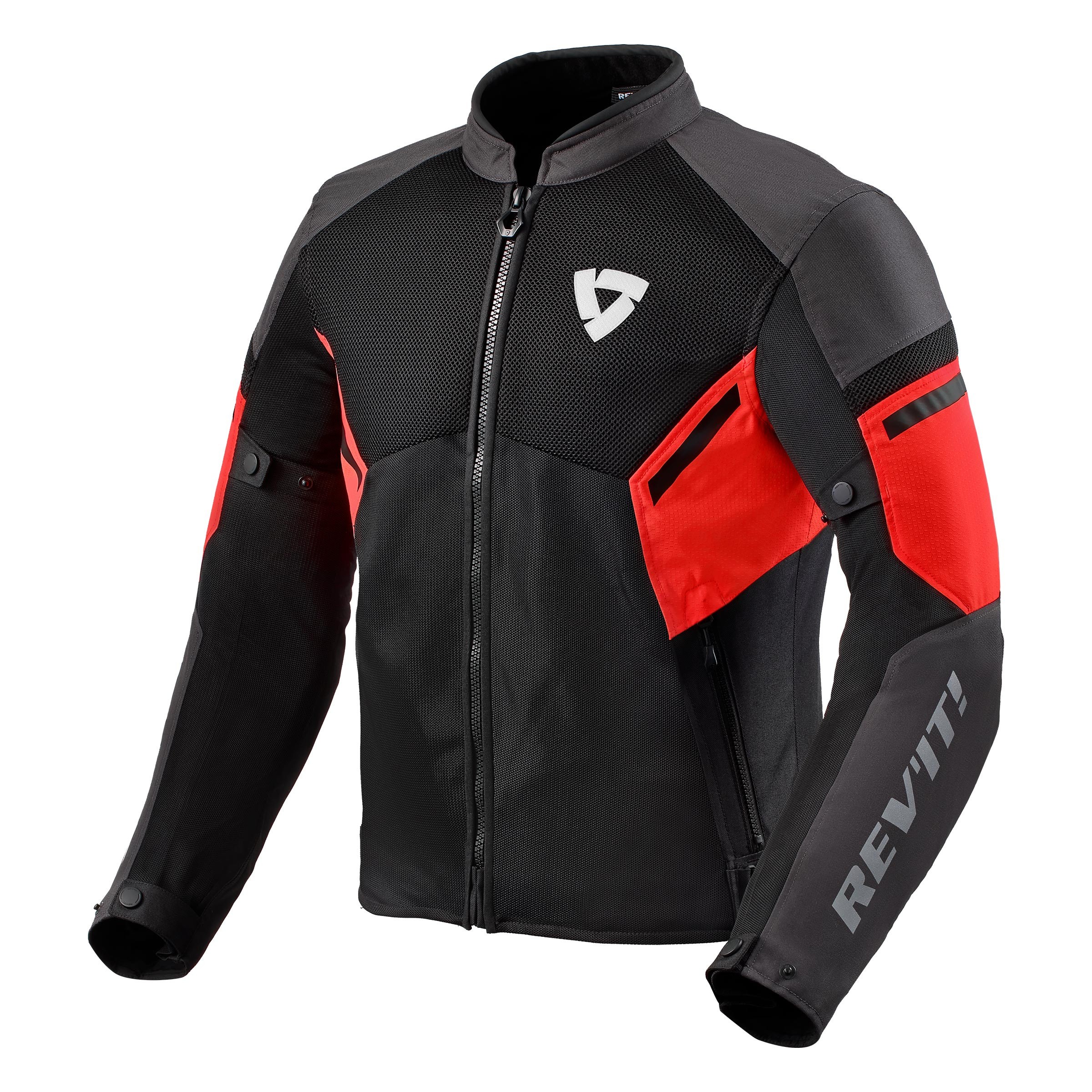 Giacca estiva moto Rev'it GT-R Air 3 Nero rosso black neon red summer jacket