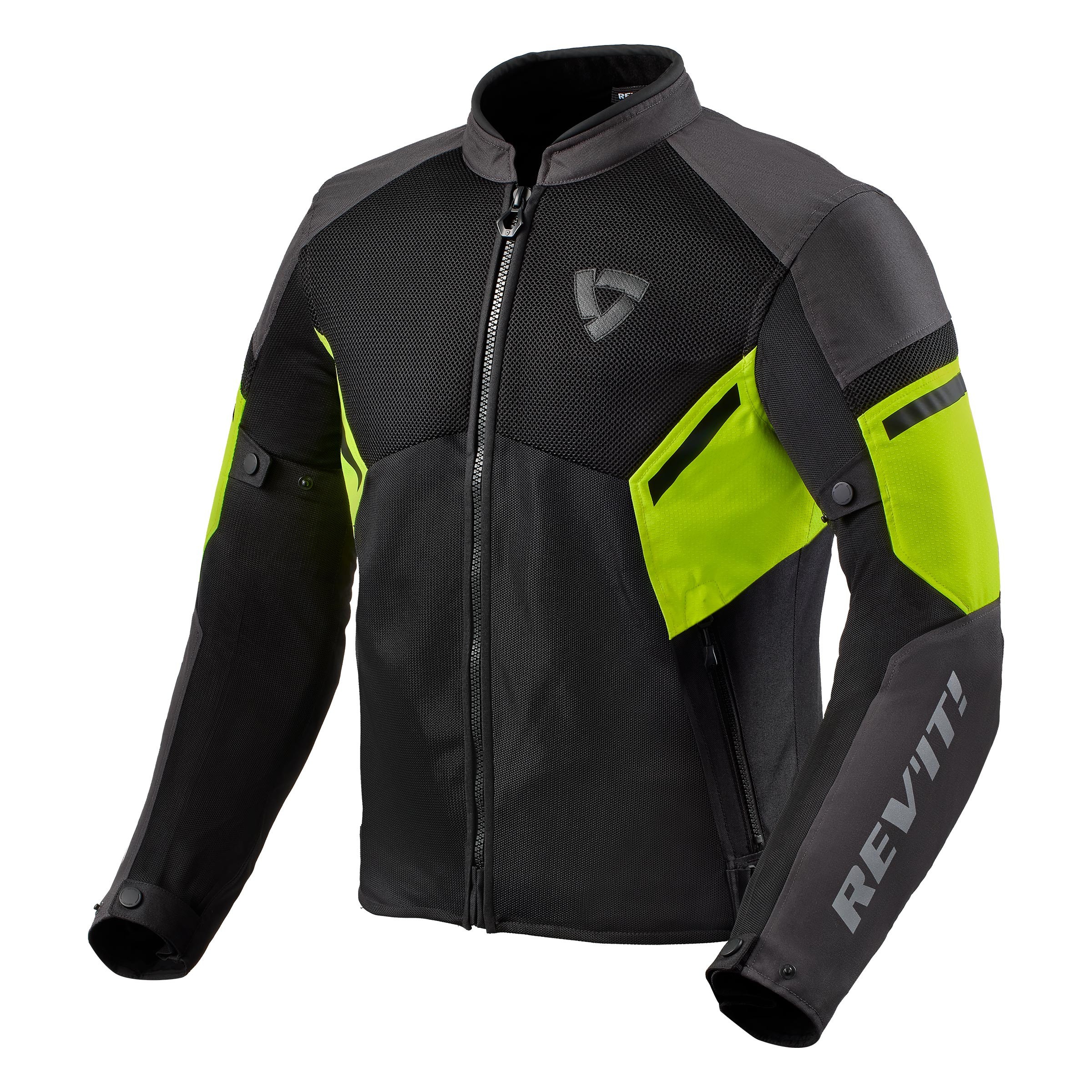 Giacca estiva moto Rev'it GT-R Air 3 Nero giallo black neon yellow summer jacket