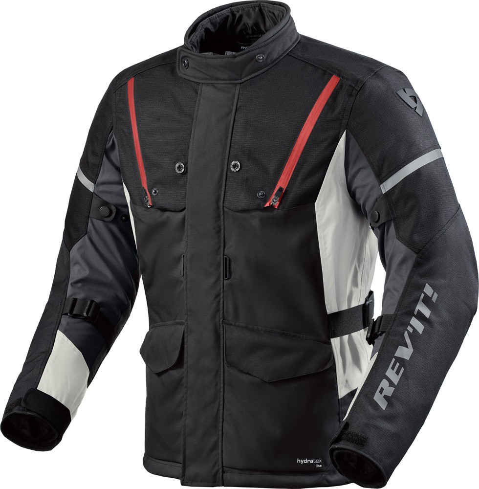 Giacca moto touring Rev'it Horizon 3 H2o nero rosso black red jacket laminata sfoderabile 4 stagioni