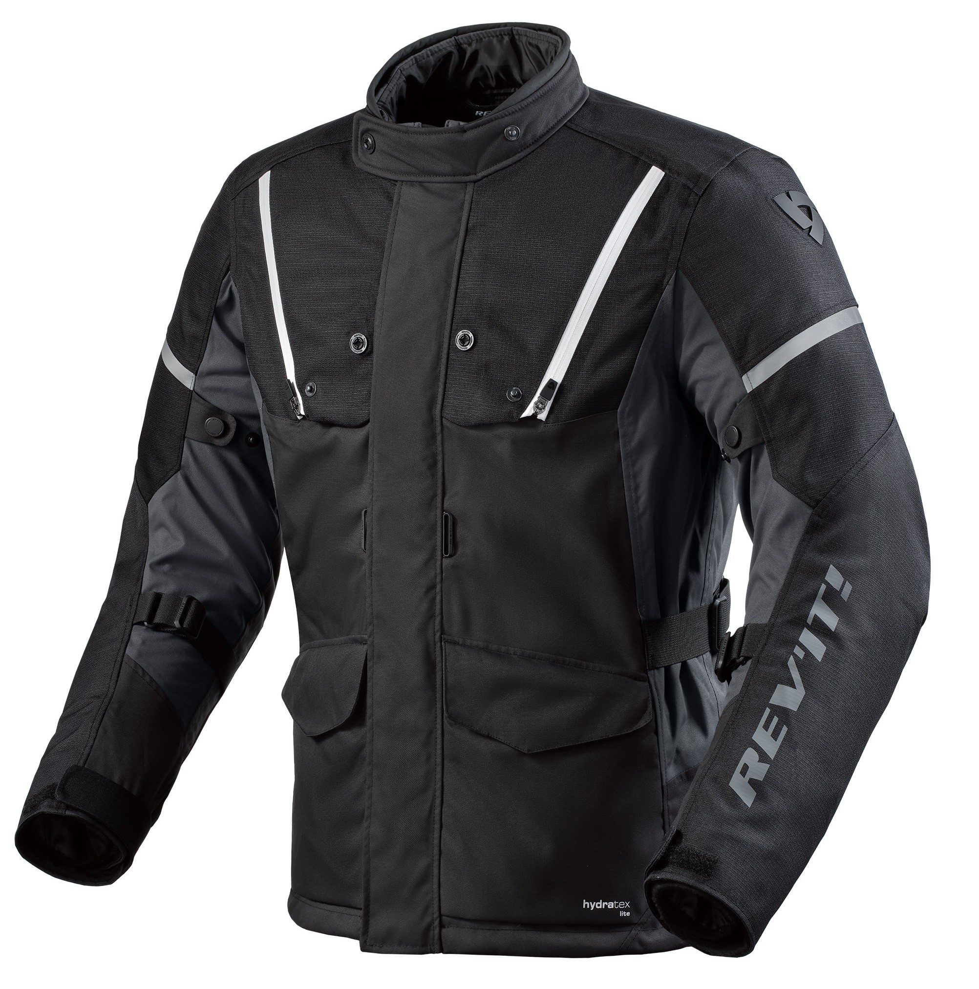 Giacca moto touring Rev'it Horizon 3 H2o nero bianco black white jacket laminata sfoderabile 4 stagioni