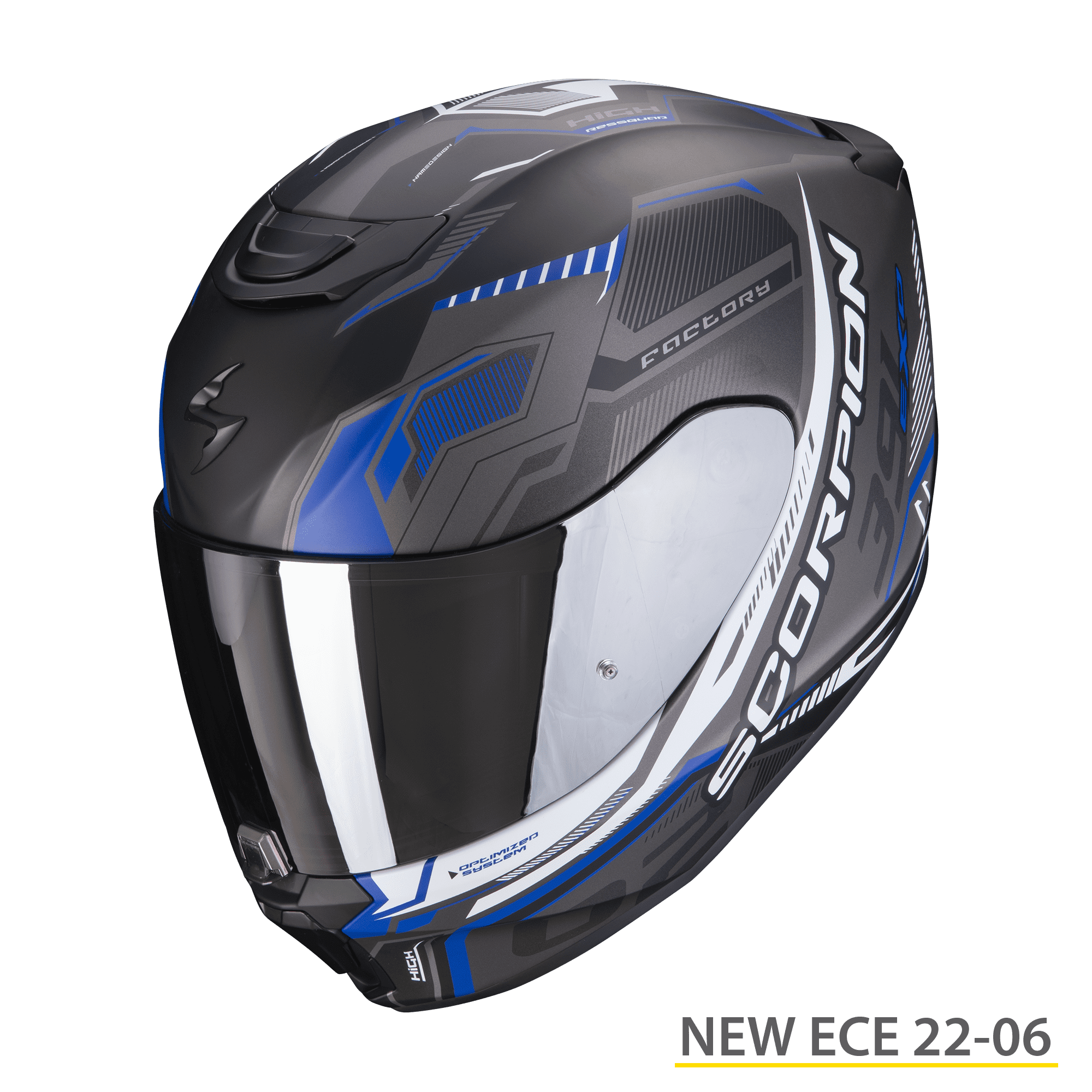Casco integrale moto Scorpion Exo 391 Haut nero opaco blu black matt fullface helmet casque