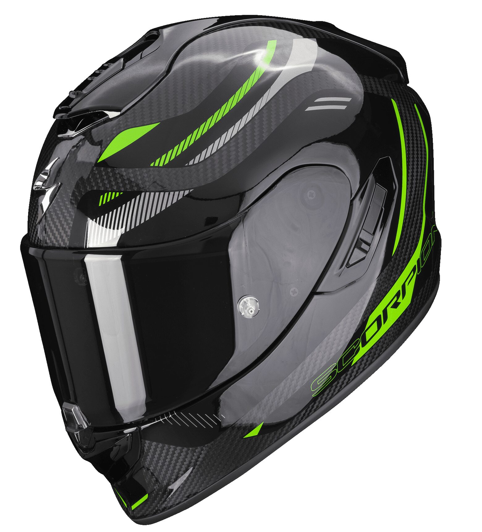 Casco integrale Scorpion exo 1400 EVO Carbon KYDRA verde green helmet casque