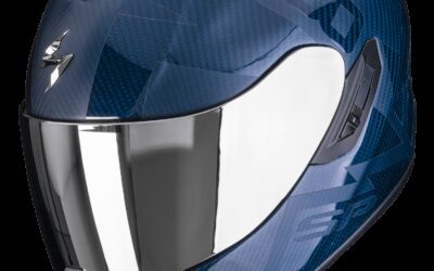 Casco integrale Scorpion exo 1400 EVO Carbon CEREBRO blu helmet casque