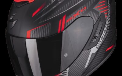 Casco integrale Scorpion exo 1400 EVO Shell matt black red helmet casque