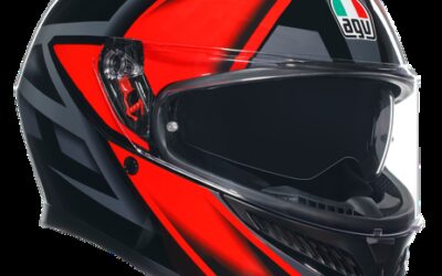 Casco integrale Agv K3 Compound black red helmet E2206