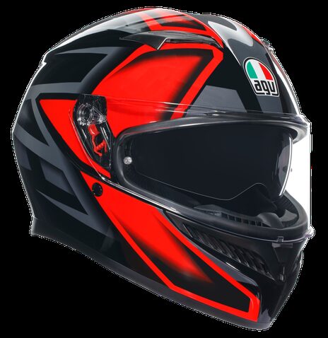 Casco Agv K3 Compound nero rosso black red E2206 helmet casque