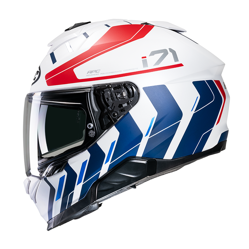 Casco integrale moto Hjc I71 SIMO bianco rosso blu white red MC21SF helmet casque