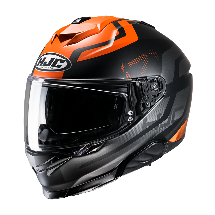 Casco Hjc I71 ENTA nero arancione black orange MC7SF helmet casque