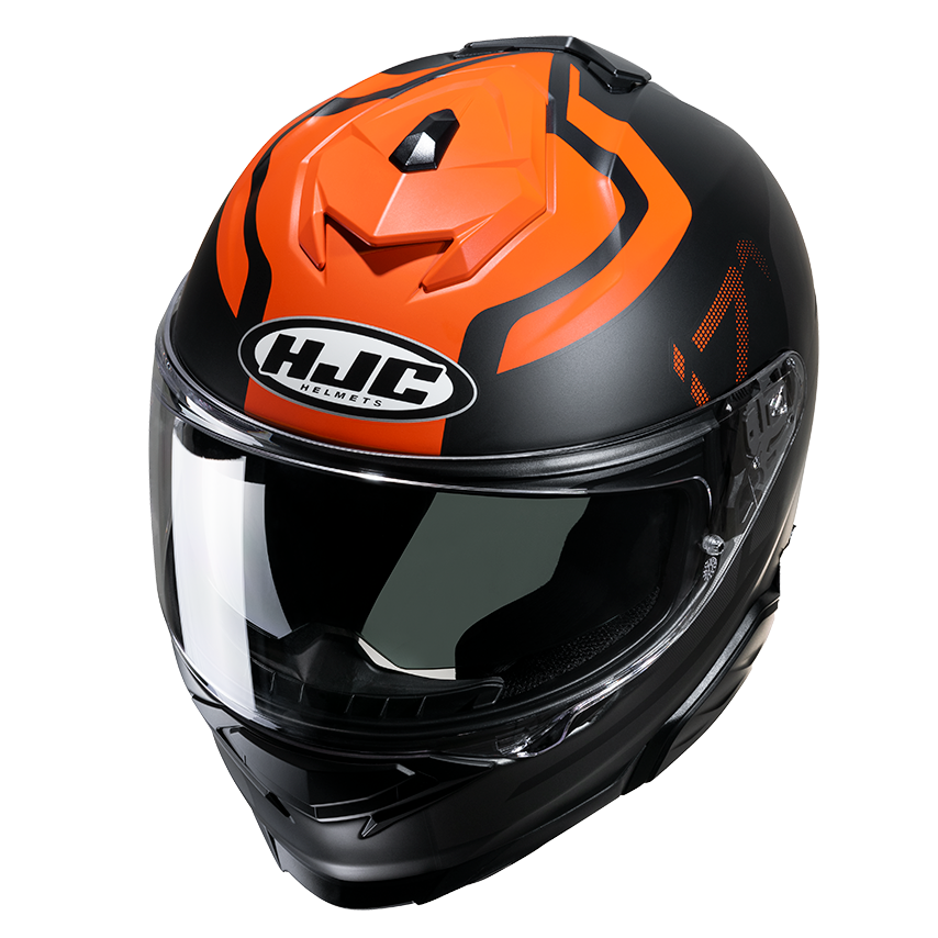 Casco integrale moto Hjc I71 ENTA nero arancione black orange MC7SF helmet casque