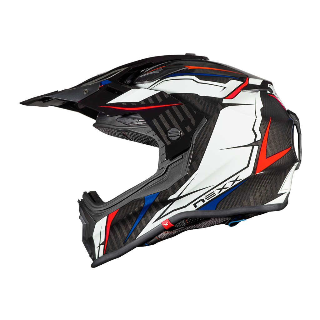 Casco NEXX X.WRL ATIKA white red blu helmet casque integrale moto on off adventure