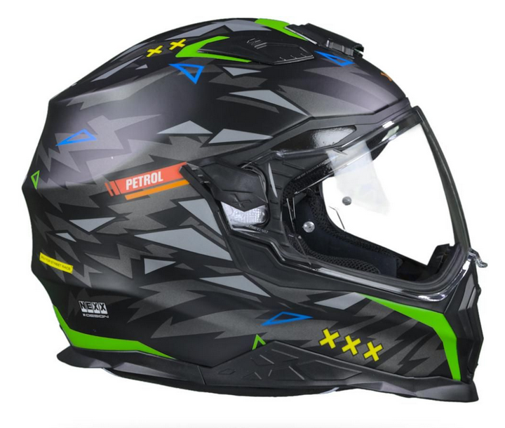 Casco integrale moto NEXX X.WST2 Rockcity black neon matt helmet casque