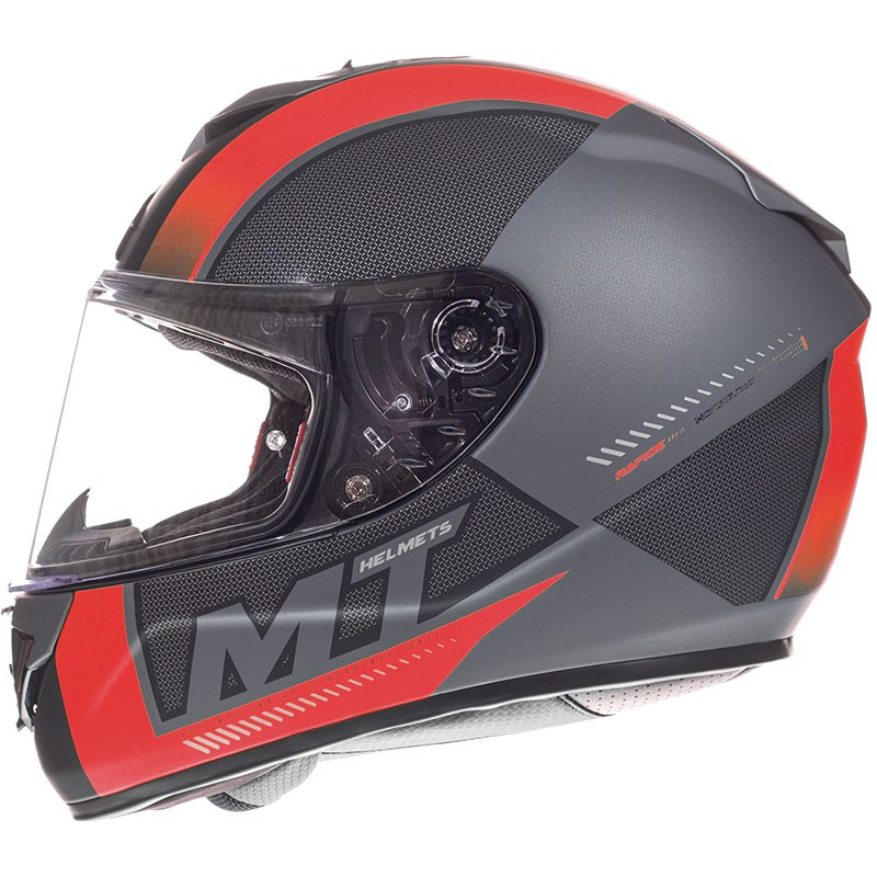Casco integrale MT Helmets RAPIDE OVERTAKE B1 MATT BLACK RED helmet