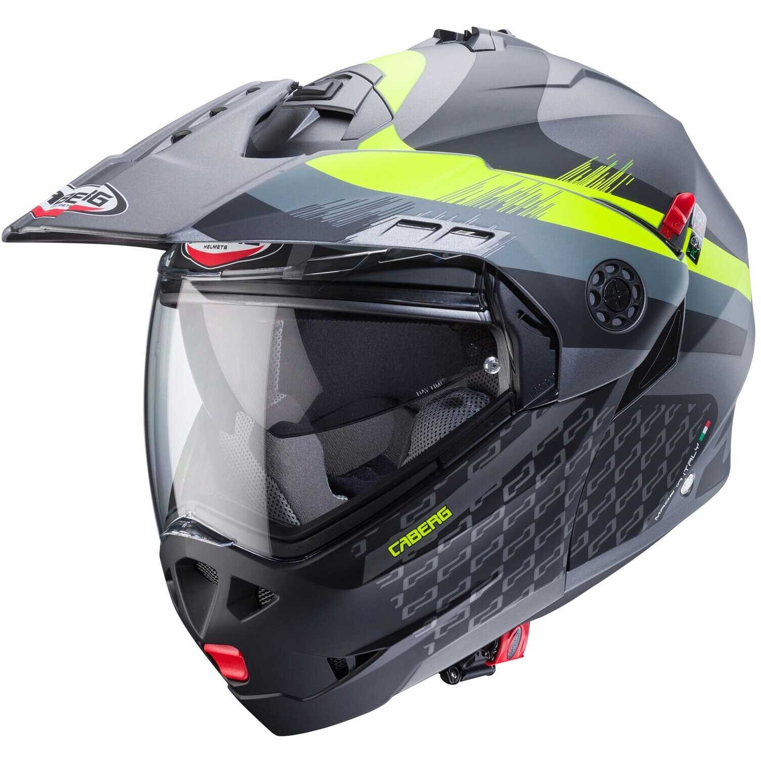 Casco modulare moto Caberg Tourmax X SARABE giallo yellow apribile enduro touring adventure Helmet casque