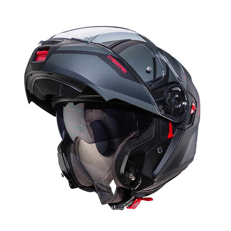 Caberg Levo X MANTA nero rosso antracite red flip up helmet casque