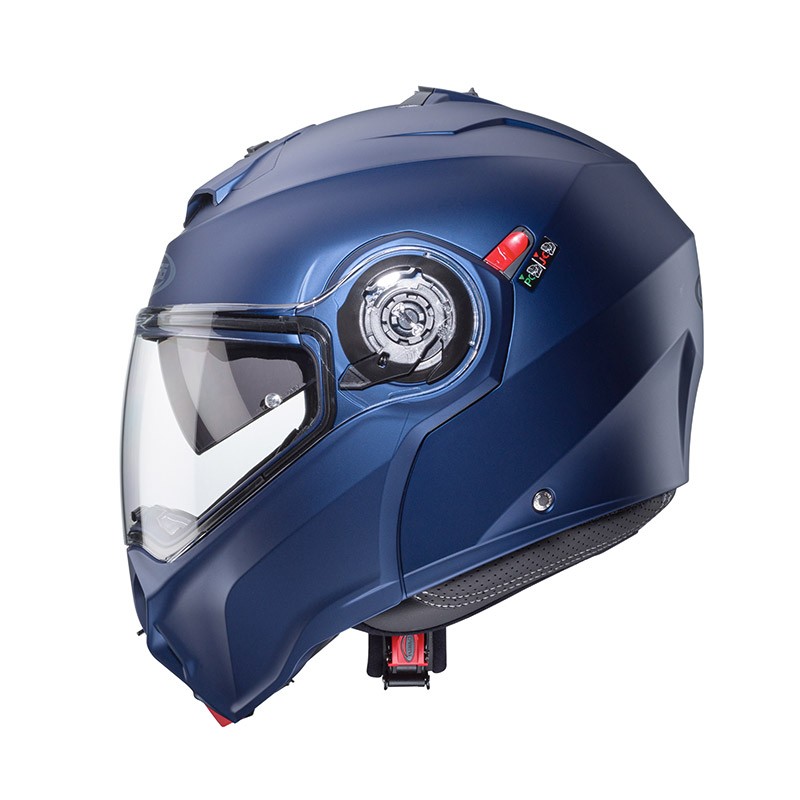 Casco modulare apribile moto Caberg Duke EVO blu opaco matt flip-up helmet casque