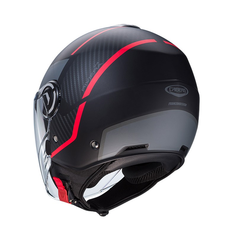 Casco jet Caberg Riviera V4 x GEO rosso red helmet casque