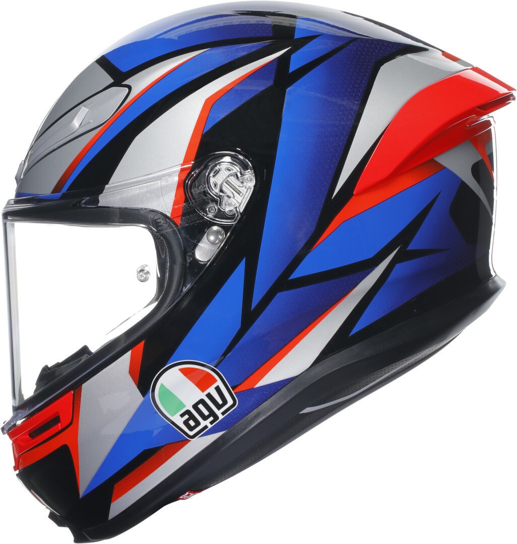 Casco integrale moto Agv K6 S SLASHCUT BLU ROSSO RED helmet casque