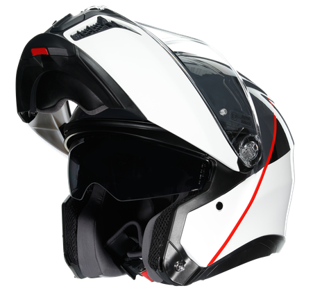 Casco moto Agv TourModular BALANCE white grey red flip up helmet casque