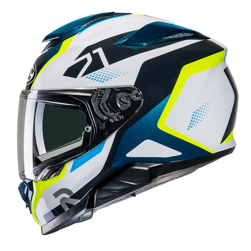 Casco Hjc Rpha 71 MAPEL Mc3H bianco giallo blu white yellow helmet casque