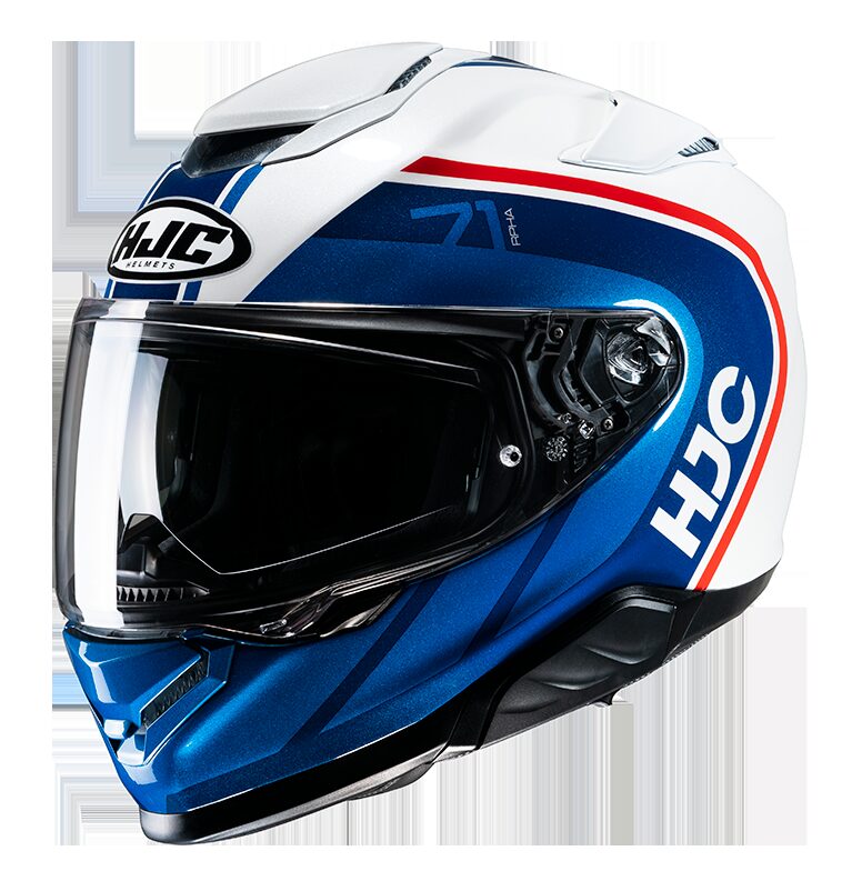 Casco integrale moto fibra Hjc Rpha 71 MAPOS Mc21 BIANCO ROSSO BLU WHITE RED helmet casque