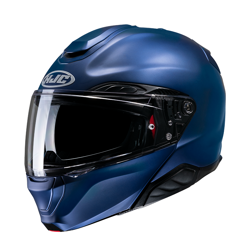 Casco modulare apribile fibra moto Hjc Rpha-91 BLU SEMI FLAT METALLIC flip up fiber Helmet casque