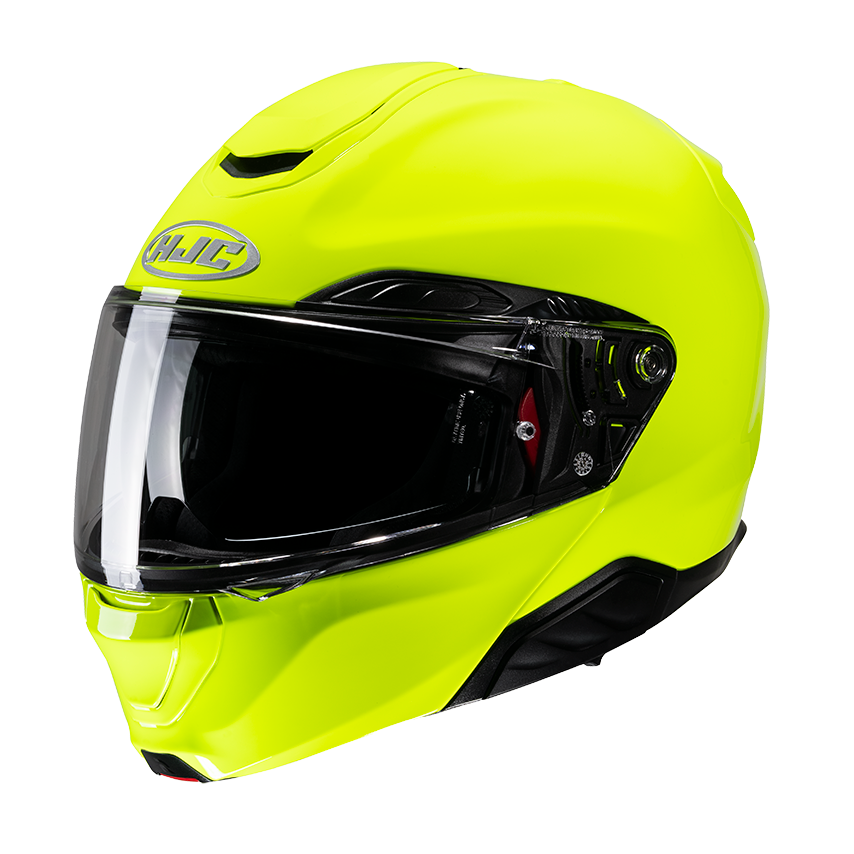Casco modulare apribile fibra moto Hjc Rpha-91 GIALLO FLUO FLUORESCENT GREEN flip up fiber Helmet casque