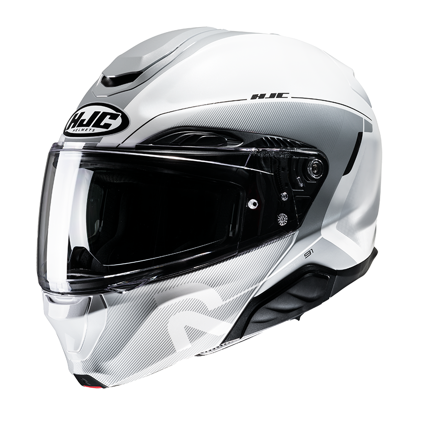 Casco modulare apribile fibra moto Hjc Rpha-91 COMBUST BIANCO WHITE MC10 flip up fiber Helmet casque