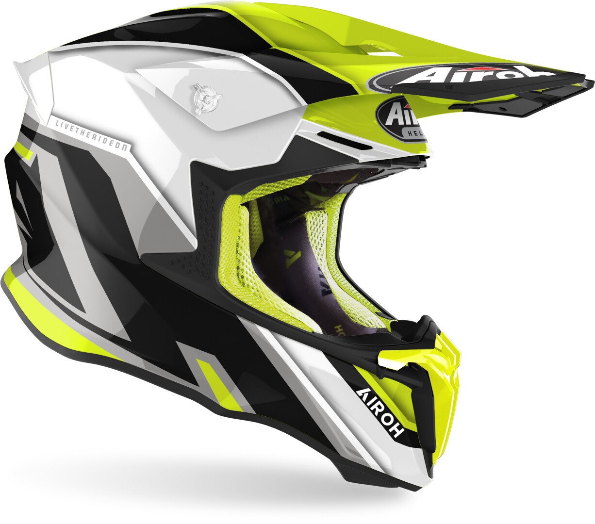 Casco moto cross Airoh Twist 2.0 SHAKEN YELLOW enduro motard off road helmet casque