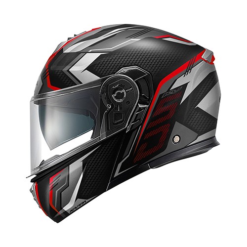 Casco modulare apribile moto KAPPA KV50 rosso red flip up helmet casque