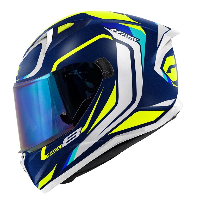 Casco integrale Givi 50.8 MACH1 BLU MATT WHITE YELLOW helmet casque