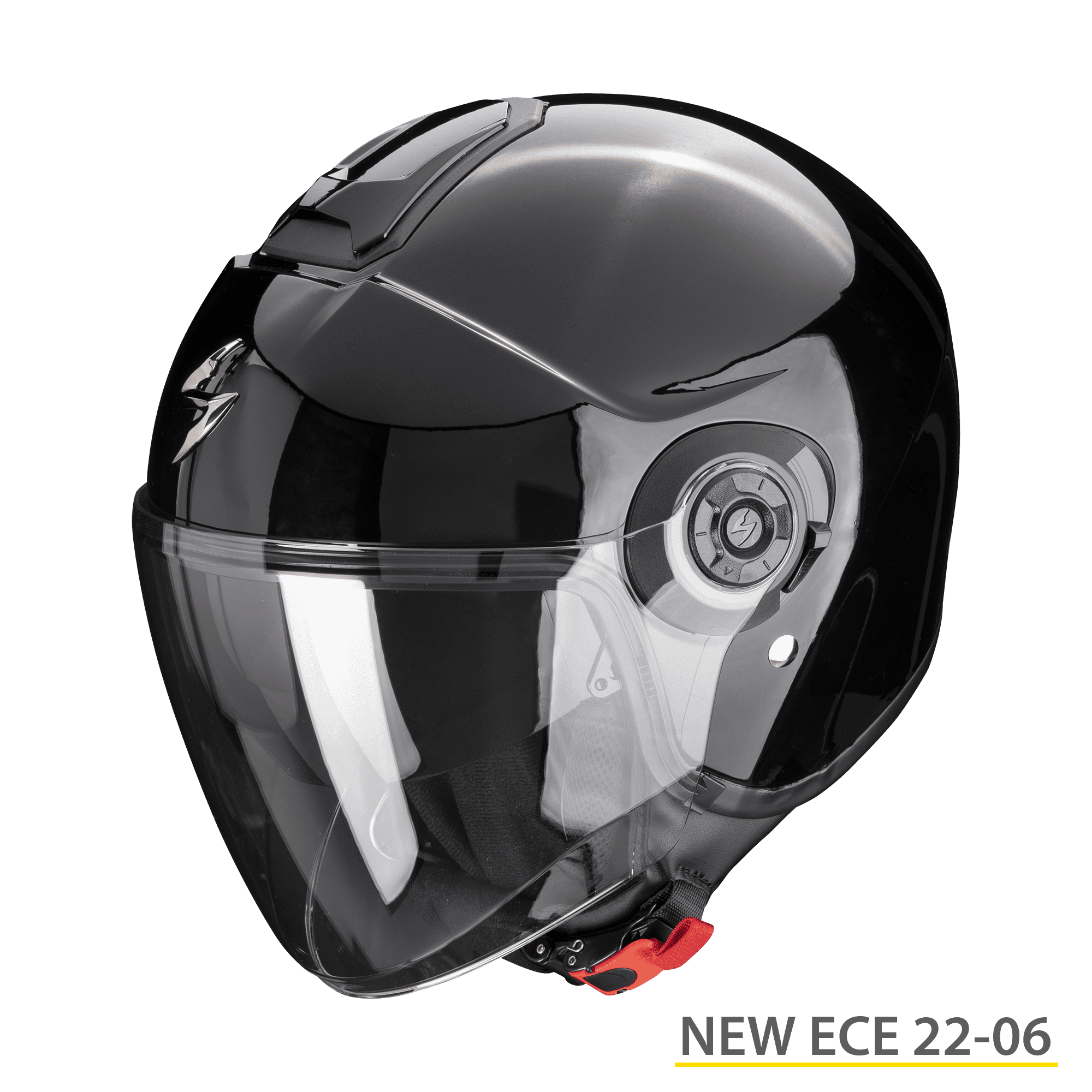 Casco jet Scorpion Exo City II nero lucido black helmet casque
