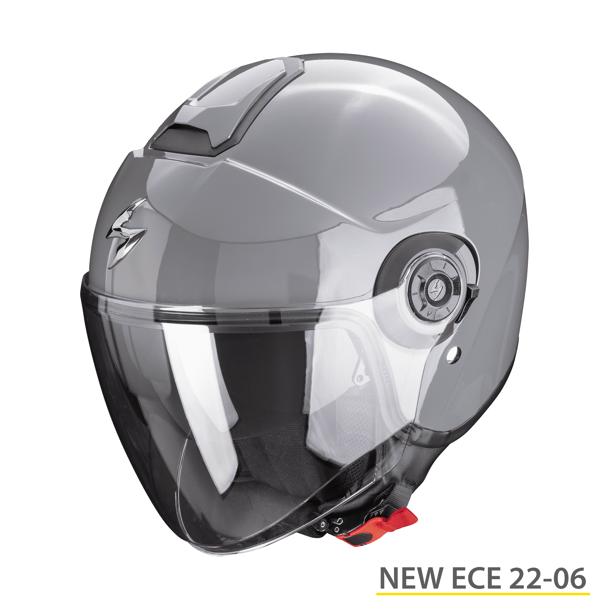 Casco jet Scorpion Exo City II grigio cement grey helmet casque