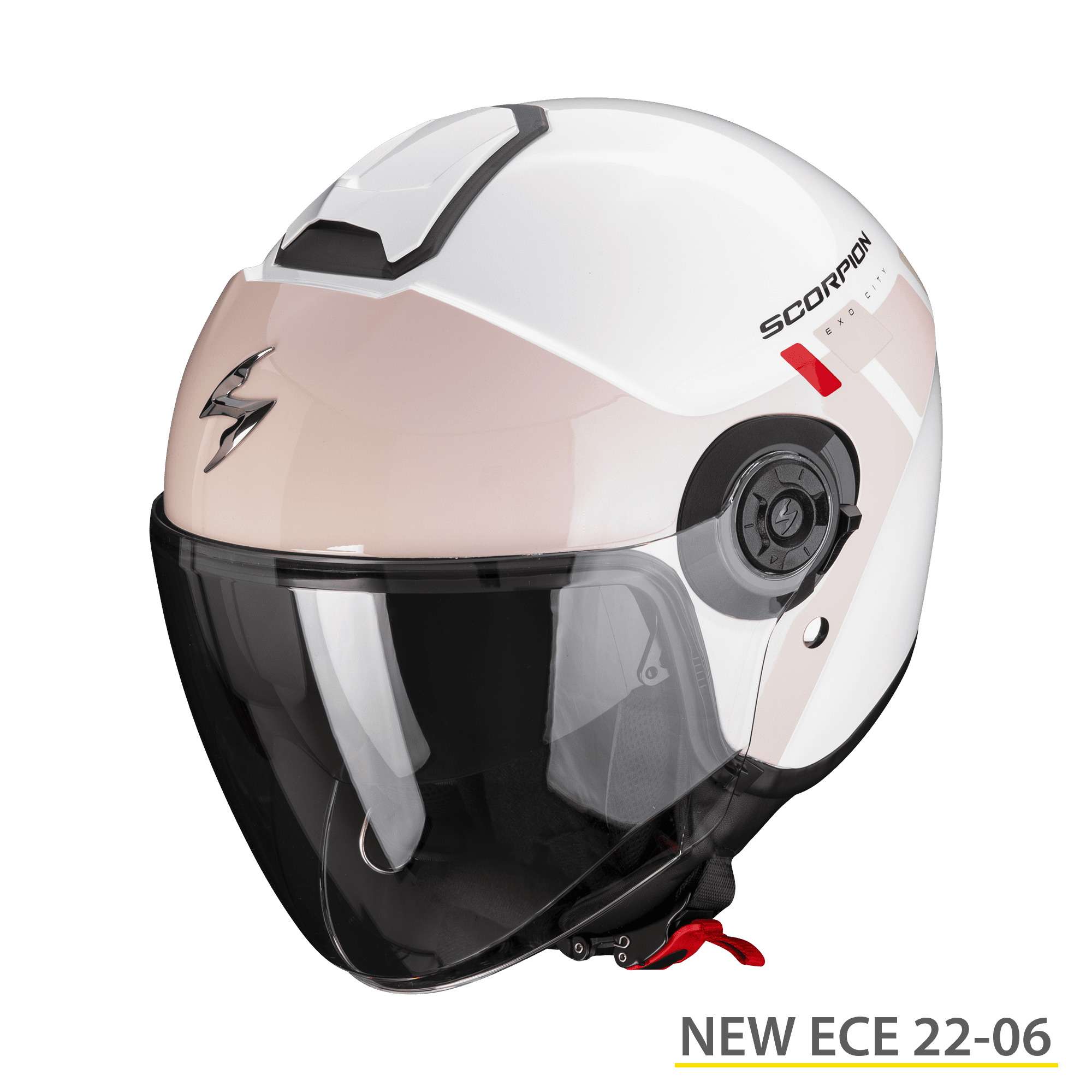 Casco jet Scorpion Exo City II Mall bianco rosa white pink helmet casque