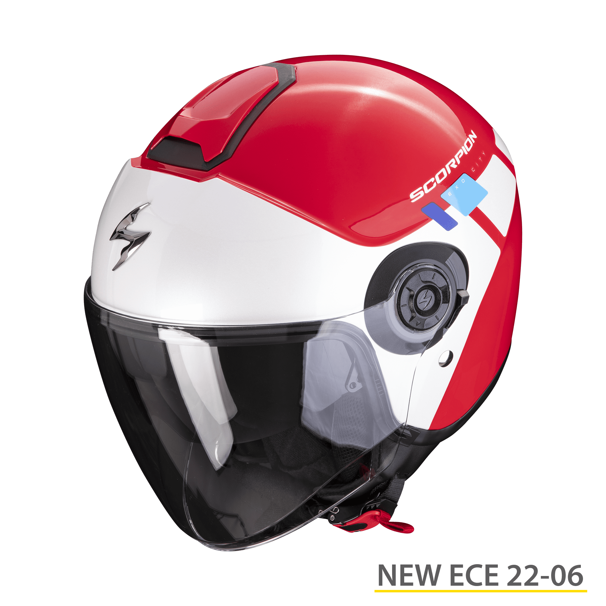 Casco jet Scorpion Exo City II Mall rosso bianco red white helmet casque