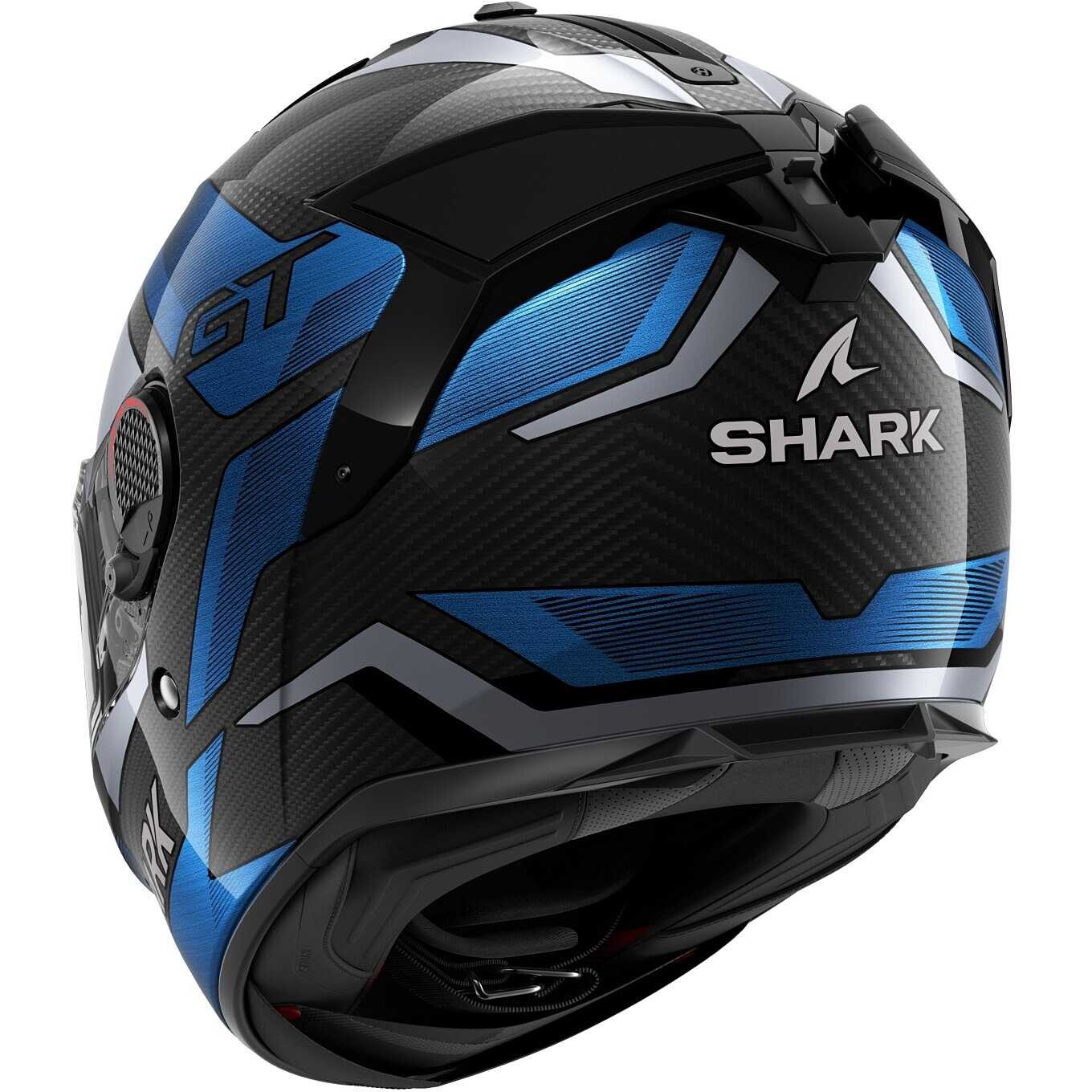 Casco integrale fibra carbonio moto Shark Spartan GT PRO Carbon RITMO BLU helmet casque