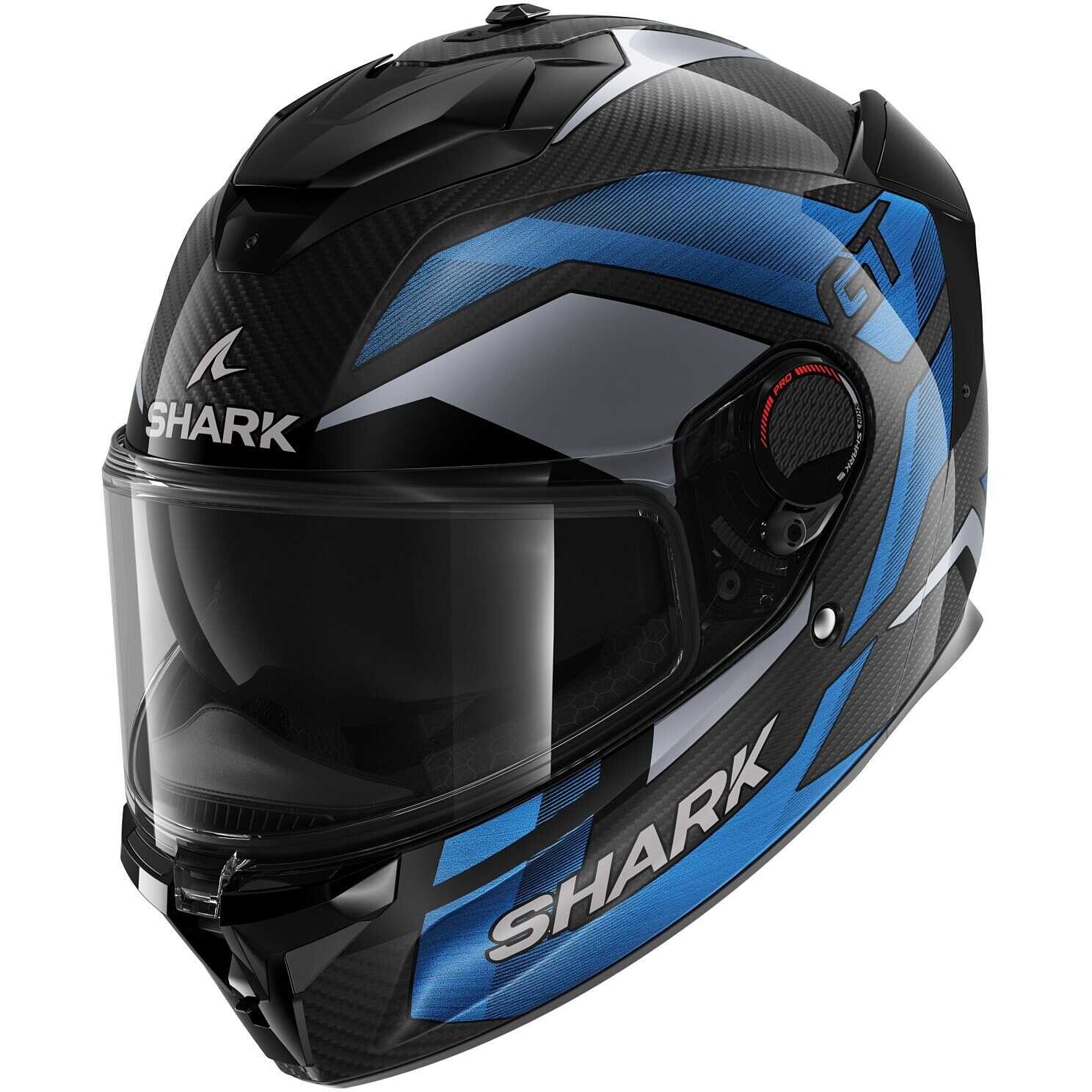 Casco integrale fibra carbonio moto Shark Spartan GT PRO Carbon RITMO BLU helmet casque