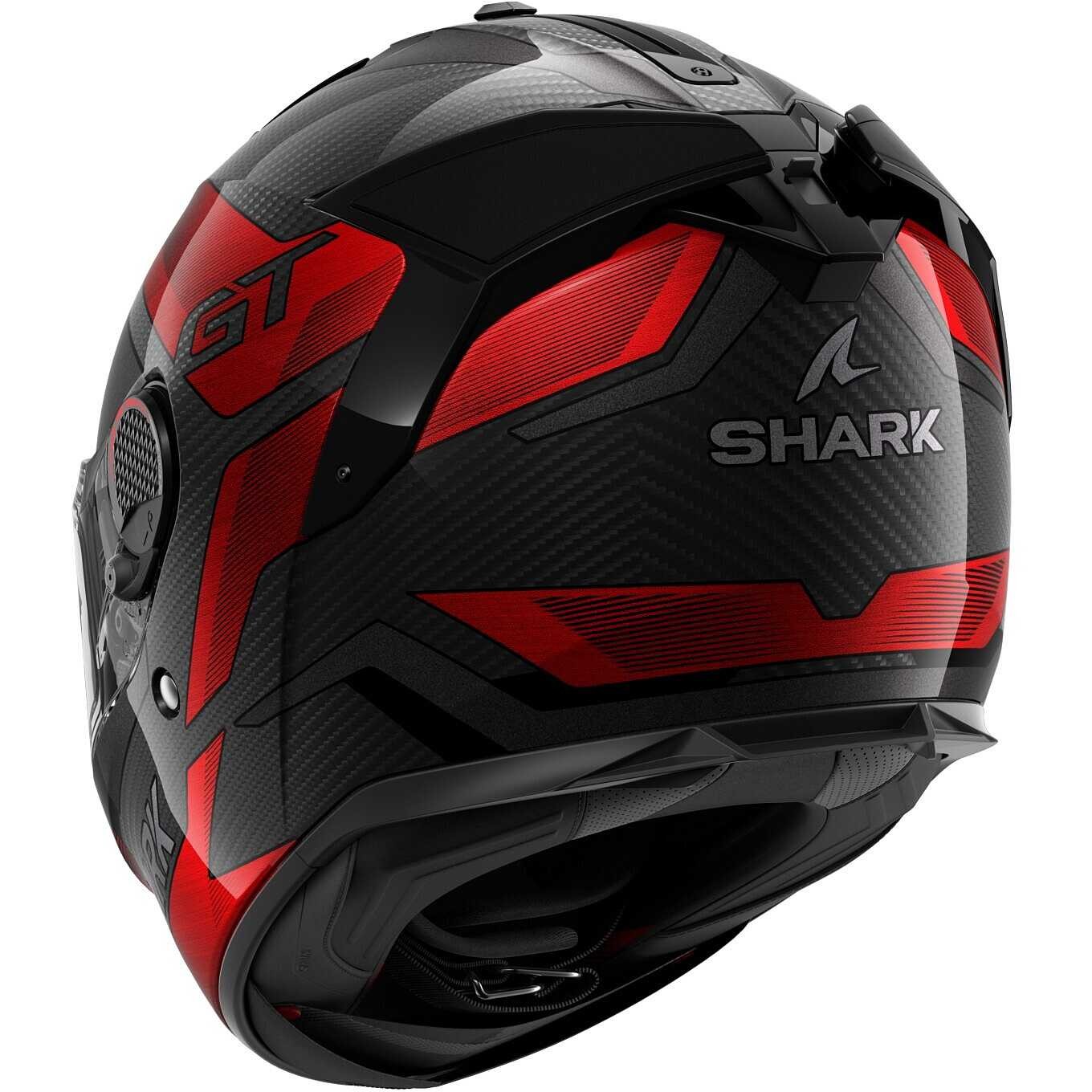 Casco integrale fibra carbonio moto Shark Spartan GT PRO Carbon RITMO ROSSO RED helmet casque