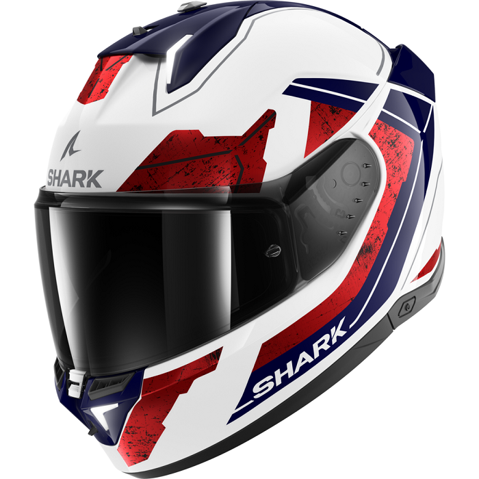 Casco integrale Shark SKWAL I3 RHAD BIANCO ROSSO BLU WHITE RED helmet casque