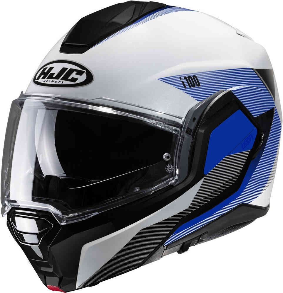 Casco modulare reversibile Hjc I100 BESTON BLU MC2 flip back reverse helmet casque