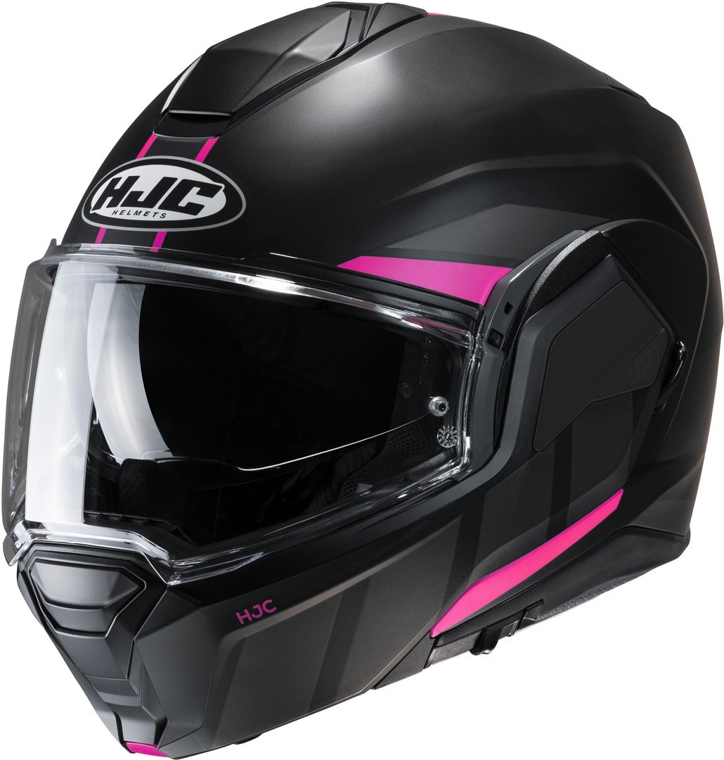Casco DONNA modulare reversibile Hjc I100 BEIS FUCSIA PURPLE MC8SF flip back reverse LADY WOMAN helmet casque