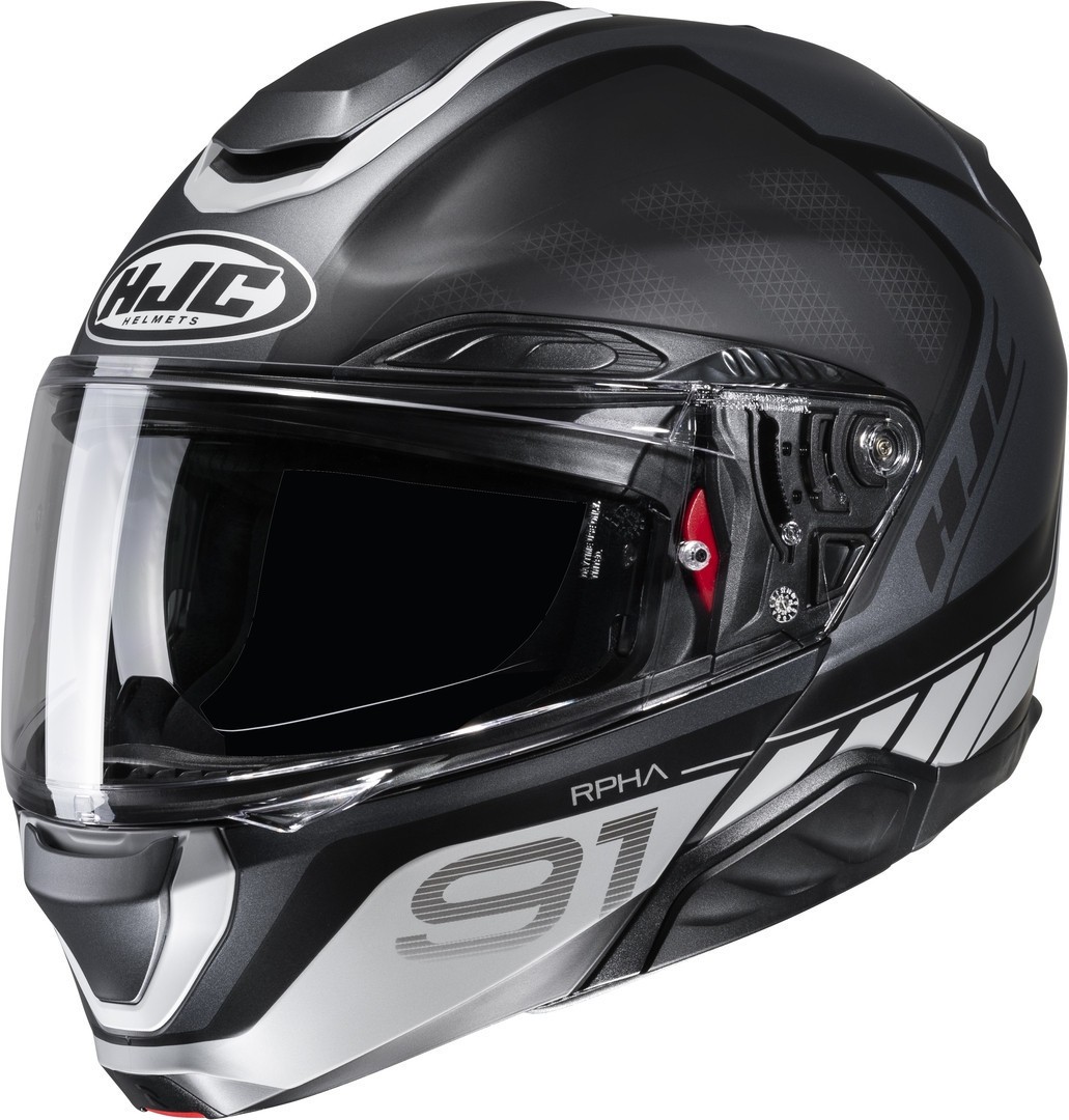 Casco modulare apribile fibra moto Hjc Rpha-91 RAFINO NERO BLACK MC5SF flip up fiber Helmet casque