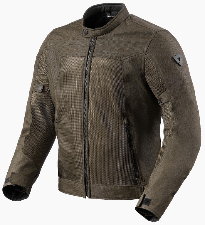 Giacca moto estiva traforata Rev'it Eclipse 2 oliva mesh perforated summer jacket