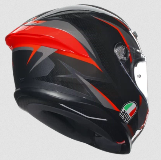 Casco integrale moto Agv K6 S SLASHCUT NERO GRIGIO ROSSO BLACK GREY RED helmet casque