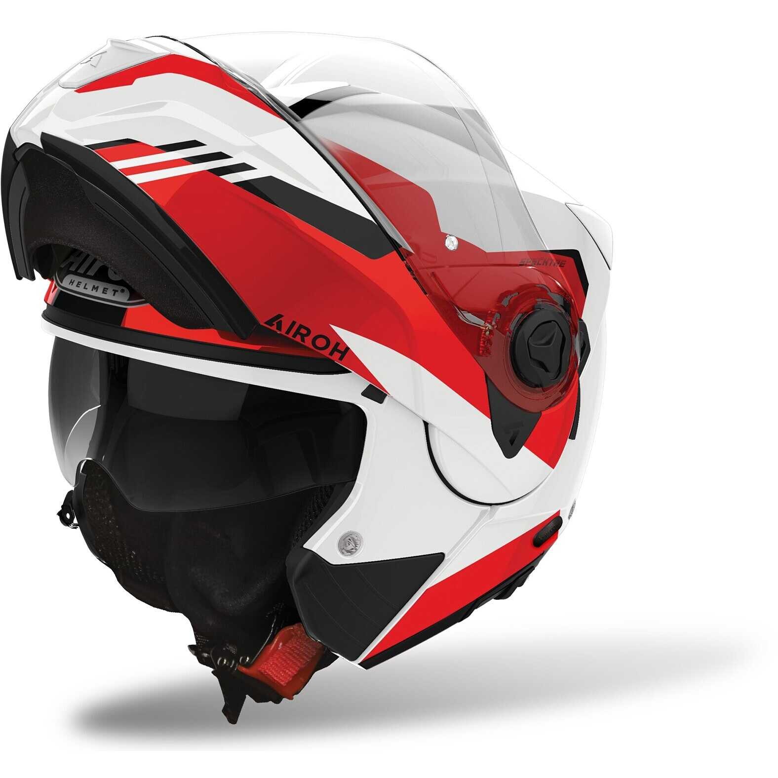 Casco Airoh SPECKTRE CLEVER bianco rosso white red helmet casque