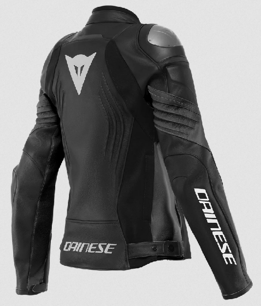 Giacca donna pelle moto Dainese Racing 4 lady nero grigio black ebony woman girl leather jacket