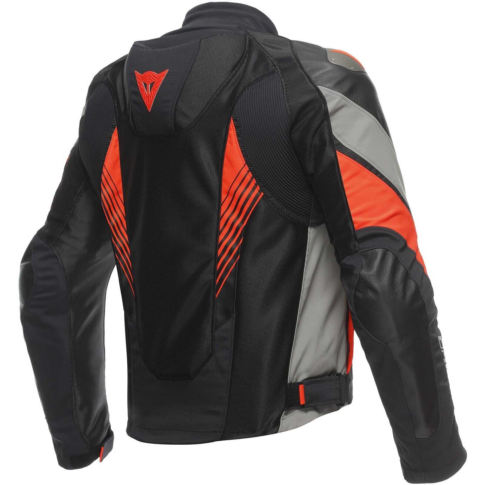 Giacca moto sportiva Dainese SUPER RIDER 2 absoluteshell nero grigio rosso black grey red waterproof jacket