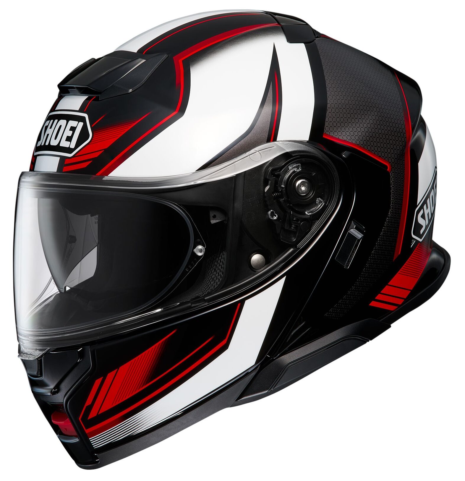 Casco modulare moto Shoei Neotec 3 GRASP Tc-5 nero bianco rosso black white red flip up helmet casque