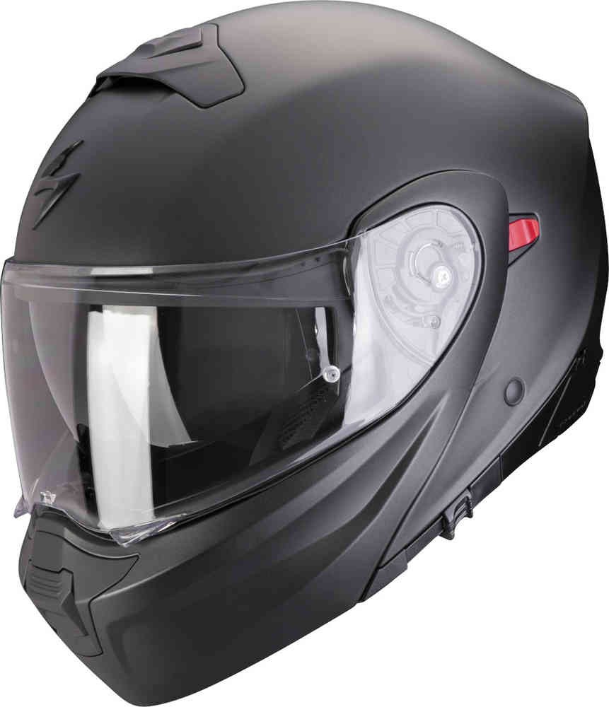 Casco modulare apribile enduro touring adventure moto Scorpion EXO 930 EVO nero opaco black mat Helmet casque