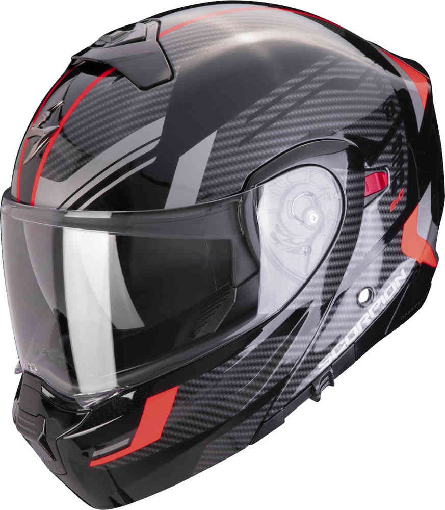 Casco modulare adventure Scorpion EXO 930 EVO Sikon Nero Rosso helmet casque