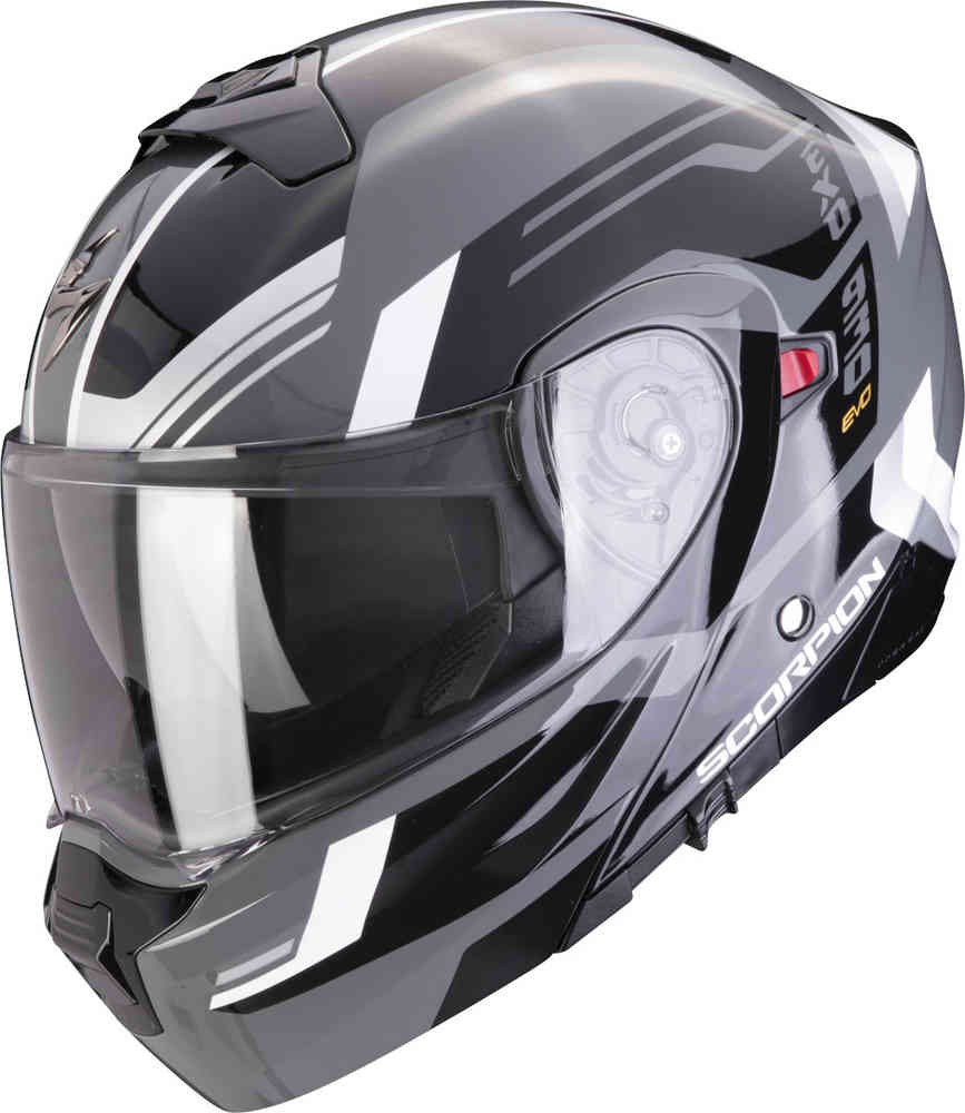 Casco modulare adventure Scorpion EXO 930 EVO Sikon Grigio Nero Bianco helmet casque